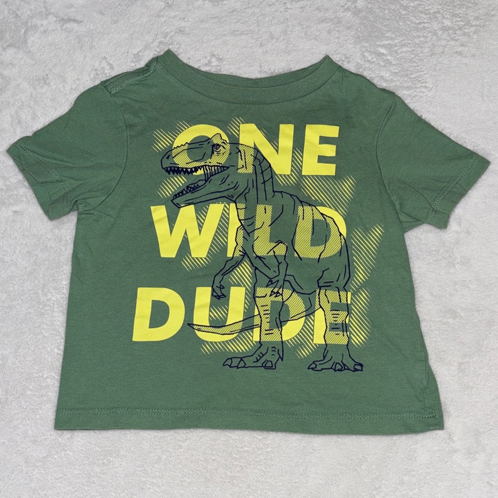 (3 for $10) the children’s place Green Dinosaur Graphic Kids T-Shirt